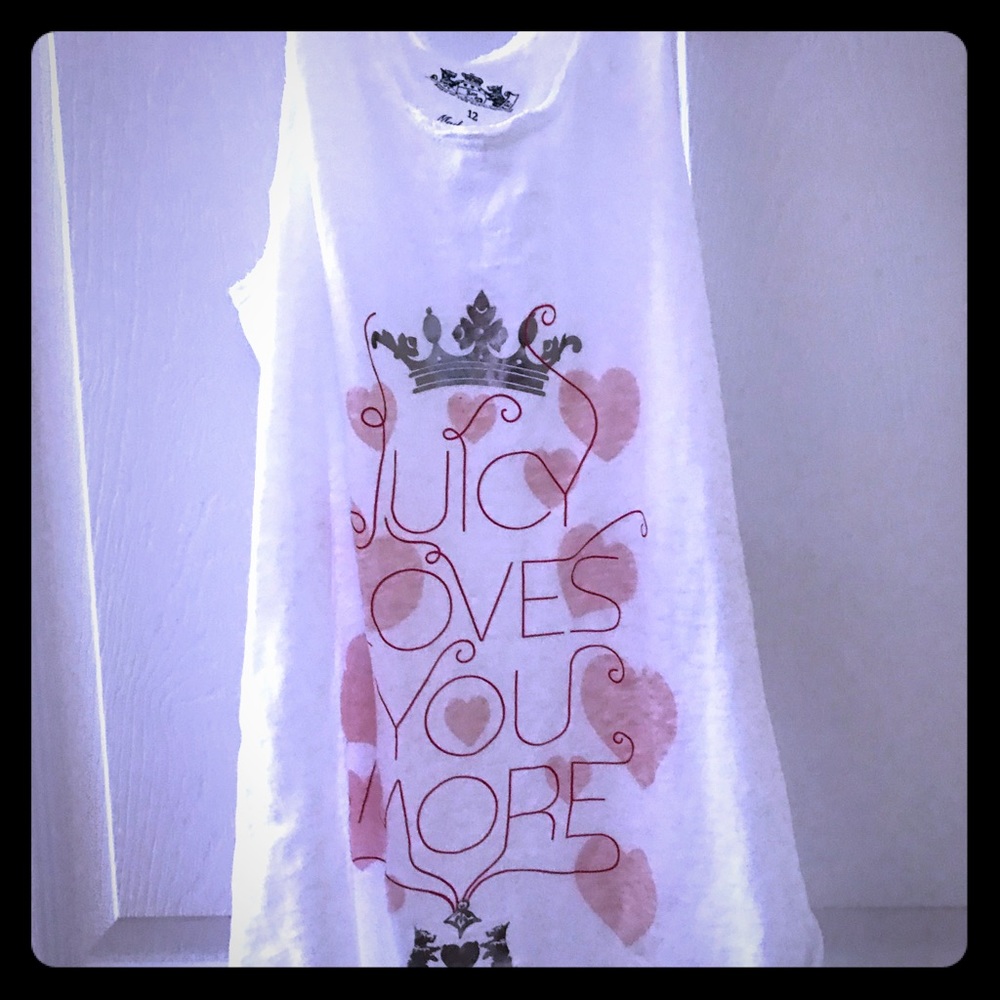JUICY COUTURE WHITE GIRLS TANK TOP SIZE 12